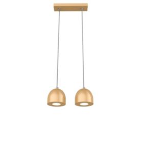 LUMICOM - CAMPANELLA Suspension, 2X GU10, max 33W, métal, anodic gold, D.12cm