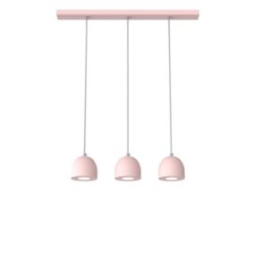 LUMICOM - CAMPANELLA Suspension, 3X GU10, max 33W, métal, rose, D.12cm