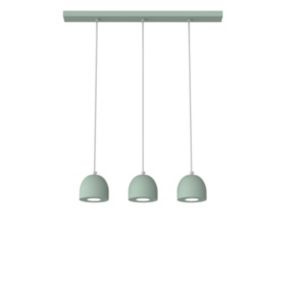 LUMICOM - CAMPANELLA Suspension, 3X GU10, max 33W, métal, vert iceberg, D.12cm