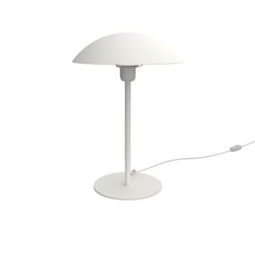 LUMICOM - CASSIS Lampe de table, 1XE27, max 42W, métal, blanc mat, D30cm