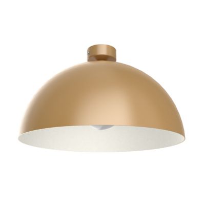 LUMICOM - CASSIS Plafonnier, 1XE27, max 42W, mètal, anodic gold/blanc, D40cm
