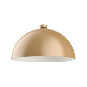 LUMICOM - CASSIS Plafonnier, 1XE27, max 42W, mètal, anodic gold/blanc, D60cm