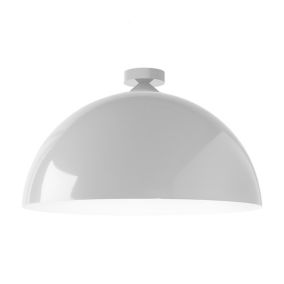 LUMICOM - CASSIS Plafonnier, 1XE27, max 42W, métal, blanc brillant/blanc mat, D60cm