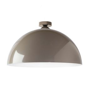 LUMICOM - CASSIS Plafonnier, 1XE27, max 42W, métal, gris /blanc, D40cm