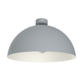 LUMICOM - CASSIS Plafonnier, 1XE27, max 42W, mètal, gris/blanc, D40cm