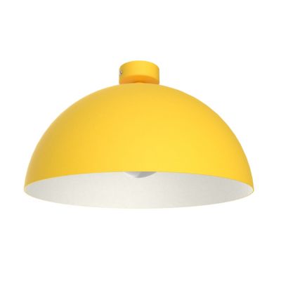 LUMICOM - CASSIS Plafonnier, 1XE27, max 42W, mètal, jaune/blanc, D40cm