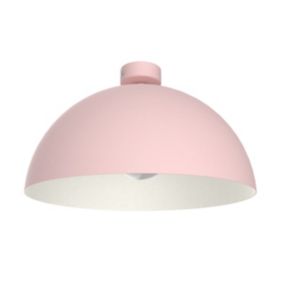 LUMICOM - CASSIS Plafonnier, 1XE27, max 42W, mètal, rose/blanc, D40cm