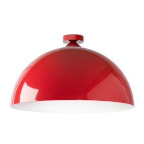 LUMICOM - CASSIS Plafonnier, 1XE27, max 42W, métal, rouge brillant/blanc, D60cm