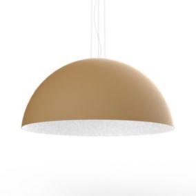 LUMICOM - CASSIS Suspension, 1XE27, max 42W, métal, anodic gold /blanc, D80cm