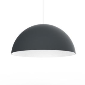 LUMICOM - CASSIS Suspension, 1XE27, max 42W, métal, anthracite/blanc, D40cm