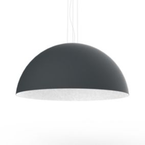 LUMICOM - CASSIS Suspension, 1XE27, max 42W, métal, anthracite/blanc, D80cm