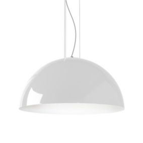 LUMICOM - CASSIS Suspension, 1XE27, max 42W, métal, blanc /blanc, D80cm