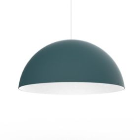 LUMICOM - CASSIS Suspension, 1XE27, max 42W, métal, bleu méditerranéen/blanc, D40cm