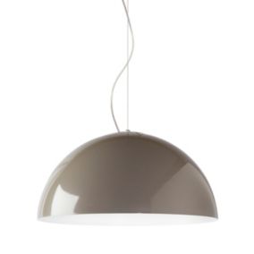 LUMICOM - CASSIS Suspension, 1XE27, max 42W, métal, gris /blanc, D60cm