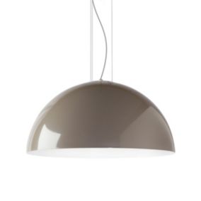 LUMICOM - CASSIS Suspension, 1XE27, max 42W, métal, gris /blanc, D80cm