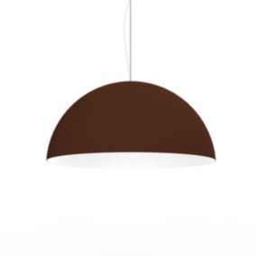 LUMICOM - CASSIS Suspension, 1XE27, max 42W, métal, marron corten/blanc, D40cm