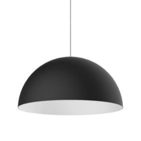 LUMICOM - CASSIS Suspension, 1XE27, max 42W, métal, noir mat/blanc, D40cm