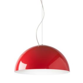 LUMICOM - CASSIS Suspension, 1XE27, max 42W, métal, rouge brillant/blanc, D60cm