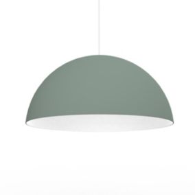 LUMICOM - CASSIS Suspension, 1XE27, max 42W, métal, vert iceberg/blanc, D40cm