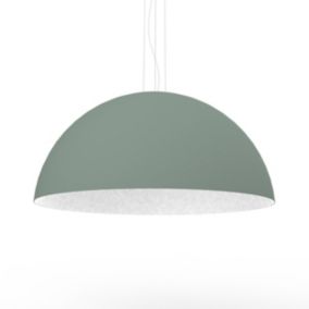 LUMICOM - CASSIS Suspension, 1XE27, max 42W, métal, vert iceberg/blanc, D80cm