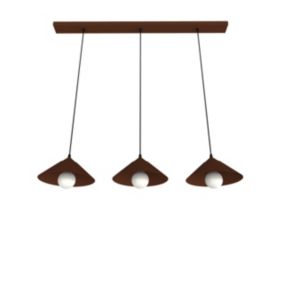 LUMICOM - CHAPEAU Binario, 3XE27, max 42W, métal, corten, D25cm