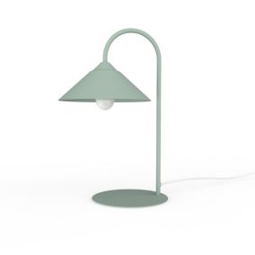 LUMICOM - CHAPEAU Lampe de table, 1XE27, max 42W, métal, vert iceberg, D25cm