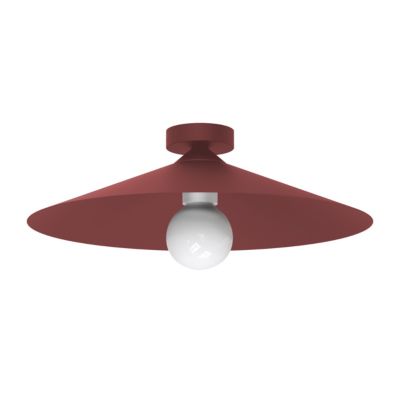 LUMICOM - CHAPEAU Plafonnier, 1XE27, max 42W, métal, rouge cowhide, D40cm