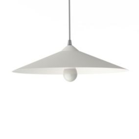 LUMICOM - CHAPEAU Suspension, 1XE27, max 42W, métal, blanc traffic, D40cm