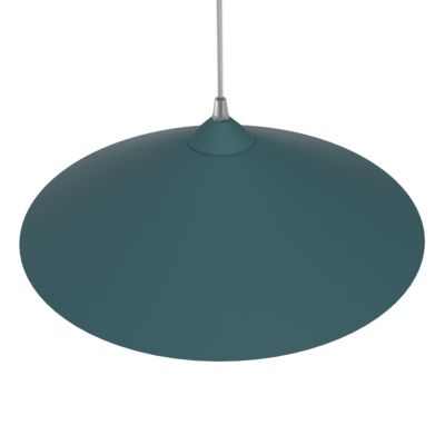 LUMICOM - CHAPEAU Suspension, 1XE27, max 42W, métal, bleu méditerranéen/blanc traffic, D40cm