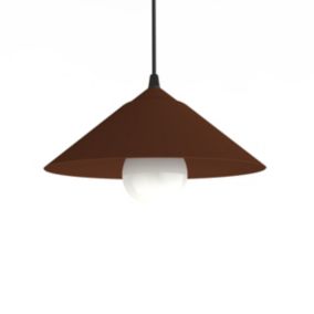 LUMICOM - CHAPEAU Suspension, 1XE27, max 42W, métal, corten, D25cm