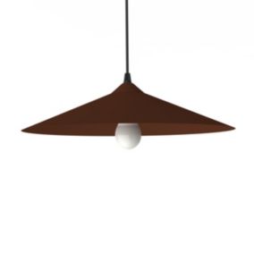 LUMICOM - CHAPEAU Suspension, 1XE27, max 42W, métal, corten, D40cm