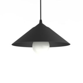 LUMICOM - CHAPEAU Suspension, 1XE27, max 42W, métal, noir mat, D25cm