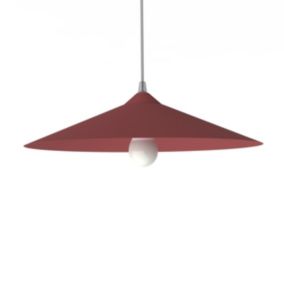 LUMICOM - CHAPEAU Suspension, 1XE27, max 42W, métal, rouge cowhide, D40cm