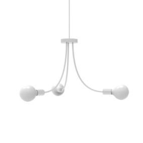 LUMICOM - CLASSIC Plafonnier, 3XE27, max 42W, métal, blanc mat, D.60cm