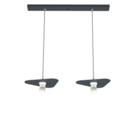 LUMICOM - CLOUD Suspension, 2XE27, max 42W, métal, anthracite, 25x20cm