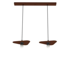 LUMICOM - CLOUD Suspension, 2XE27, max 42W, métal, corten, 25x20cm