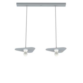 LUMICOM - CLOUD Suspension, 2XE27, max 42W, métal, gris, 25x20cm