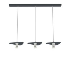 LUMICOM - CLOUD Suspension, 3XE27, max 42W, métal, anthracite, 25x20cm