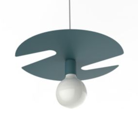 LUMICOM - COAST Suspension, 1XE27, max 42W, métal, bleu méditerranéen, D.40cm