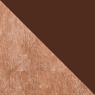 LUMICOM - COLOMBO Suspension, 3XE27, max 42W, métal, marron corten/feuille cuivre, D.40cm