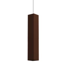 LUMICOM - CUBE Suspension, 1X GU10, max 33W, métal, marron corten, H40cm