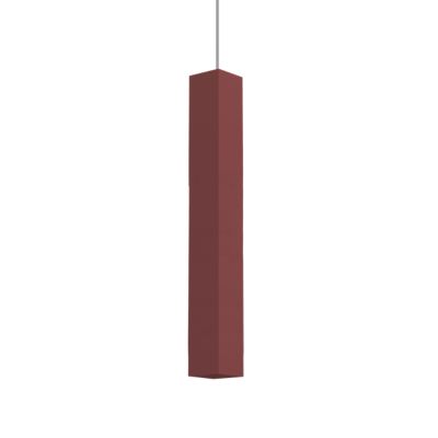 LUMICOM - CUBE Suspension, 1X GU10, max 33W, métal, rouge cowhide, H60cm