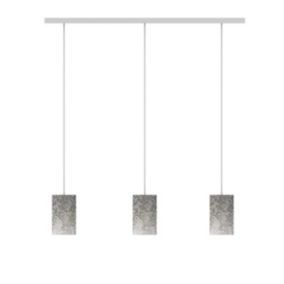 LUMICOM - CUBE Suspension, 3X GU10, max 33W, métal, béton, L70cm x H10cm