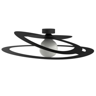 LUMICOM - DILATE Plafonnier, 1X E27, max 42W, métal, noir mat, D.40cm