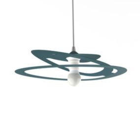 LUMICOM - DILATE Suspension, 1X E27, max 42W, métal, bleu méditerranéen, D.40cm