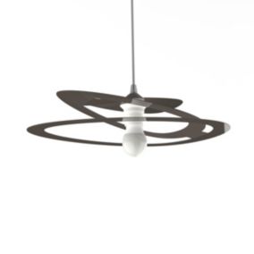 LUMICOM - DILATE Suspension, 1X E27, max 42W, métal, gris tourterelle brillant, D.40cm