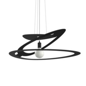 LUMICOM - DILATE Suspension, 1X E27, max 42W, métal, noir mat, D.80cm