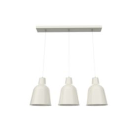 LUMICOM - DONG BINARIO Suspension, 3X E27, max 42W, métal, blanc, L.70cm