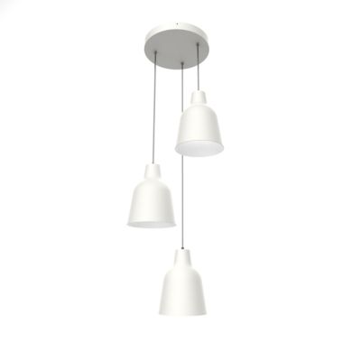 LUMICOM - DONG COMPO Suspension, 3X E27, max 42W, métal, blanc mat, D.35cm