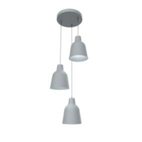 LUMICOM - DONG COMPO Suspension, 3X E27, max 42W, métal, gris, D.35cm